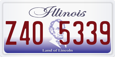 IL license plate Z405339