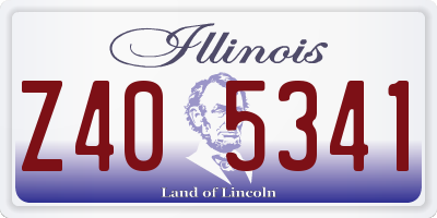 IL license plate Z405341
