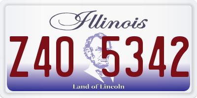 IL license plate Z405342