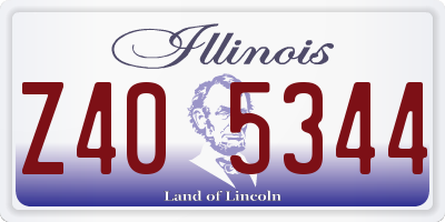 IL license plate Z405344