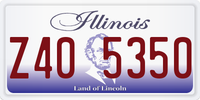 IL license plate Z405350