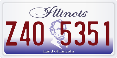 IL license plate Z405351