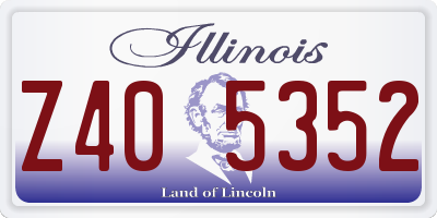 IL license plate Z405352