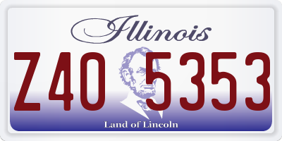 IL license plate Z405353
