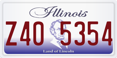 IL license plate Z405354