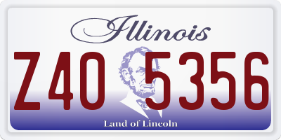 IL license plate Z405356