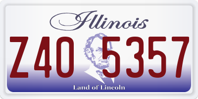 IL license plate Z405357