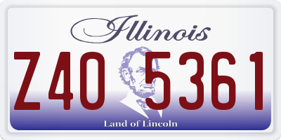 IL license plate Z405361