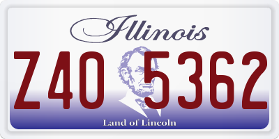 IL license plate Z405362
