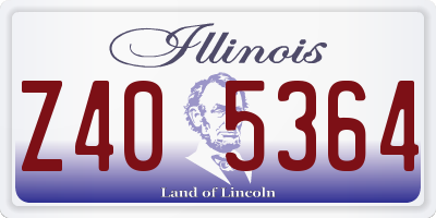 IL license plate Z405364