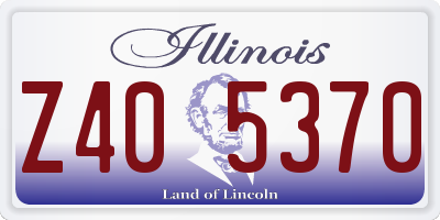 IL license plate Z405370