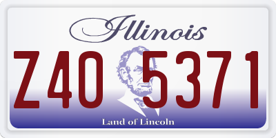 IL license plate Z405371