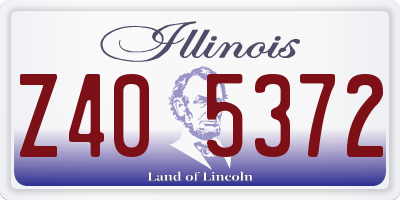IL license plate Z405372