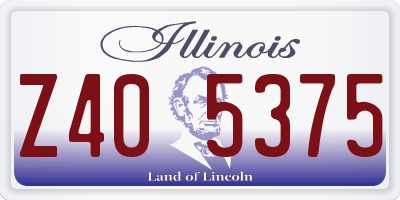 IL license plate Z405375