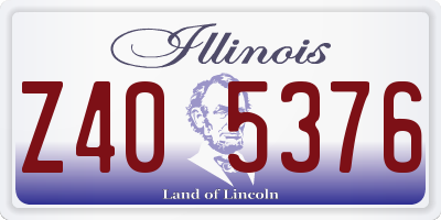 IL license plate Z405376