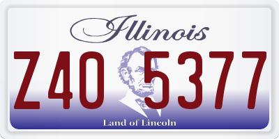 IL license plate Z405377