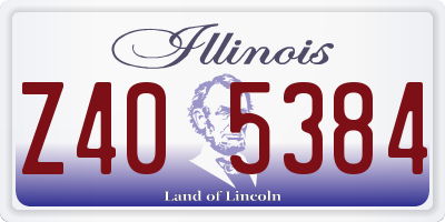 IL license plate Z405384
