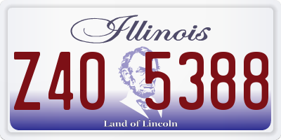 IL license plate Z405388