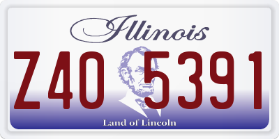IL license plate Z405391