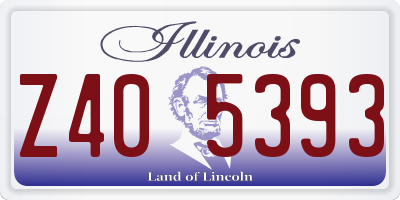 IL license plate Z405393