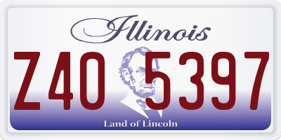IL license plate Z405397