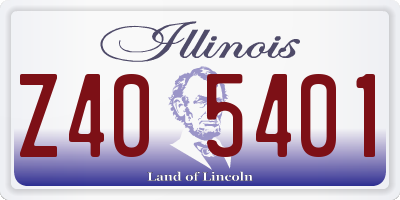 IL license plate Z405401