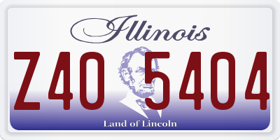 IL license plate Z405404