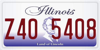 IL license plate Z405408