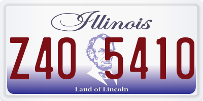 IL license plate Z405410