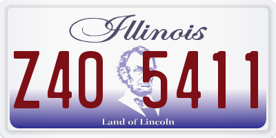IL license plate Z405411