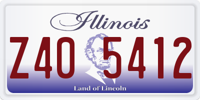 IL license plate Z405412
