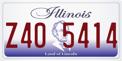 IL license plate Z405414