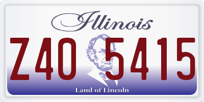 IL license plate Z405415