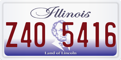 IL license plate Z405416