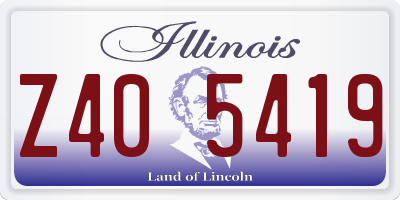 IL license plate Z405419