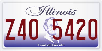 IL license plate Z405420
