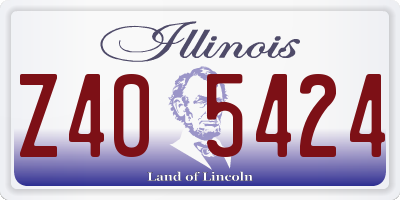IL license plate Z405424
