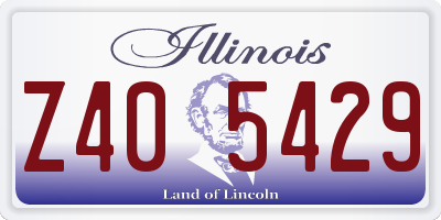 IL license plate Z405429