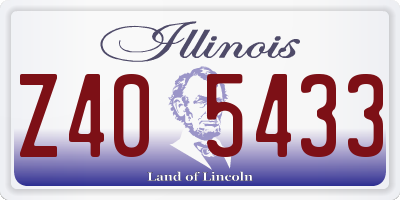 IL license plate Z405433