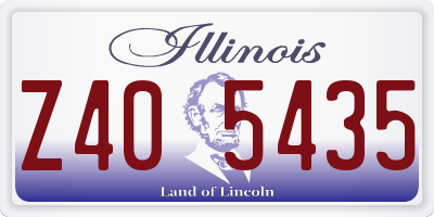 IL license plate Z405435