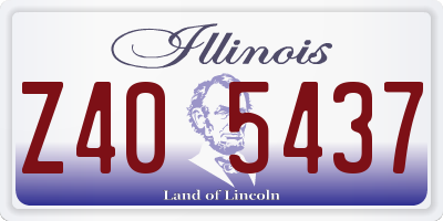 IL license plate Z405437