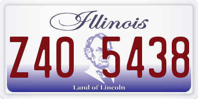 IL license plate Z405438