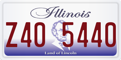 IL license plate Z405440