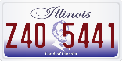 IL license plate Z405441