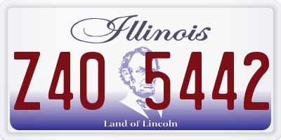 IL license plate Z405442