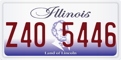 IL license plate Z405446