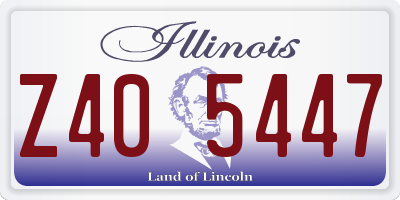 IL license plate Z405447