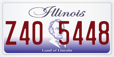 IL license plate Z405448