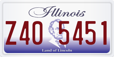 IL license plate Z405451