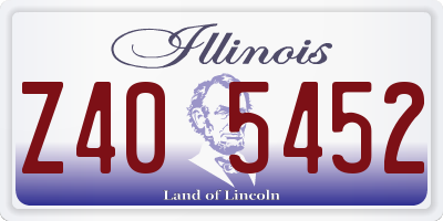 IL license plate Z405452